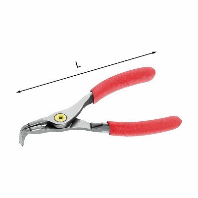 128 PN PINZE A BECCHI PIEGATI A 90° PER ANELLI ELASTICI ESTERNI