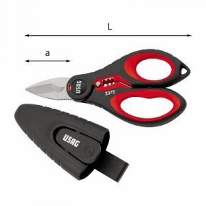 207 E FORBICE PROFESSIONALE PER ELETTRICISTI - STRUTTURA INTEGRALE IN ACCIAIO INOX