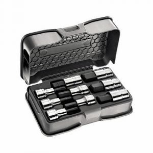 234 1/2 N/C9 ASSORTIMENTO IN CASSETTA DI ABS CON BUSSOLE PER VITI CON ESAGONO INCASSATO (9 PZ)