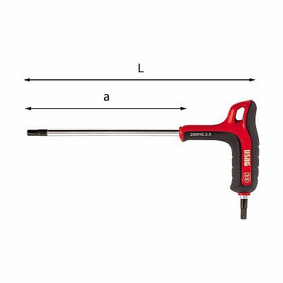 280 HG CHIAVE MASCHIO ESAGONALE CON IMPUGNATURA BIMATERIALE
