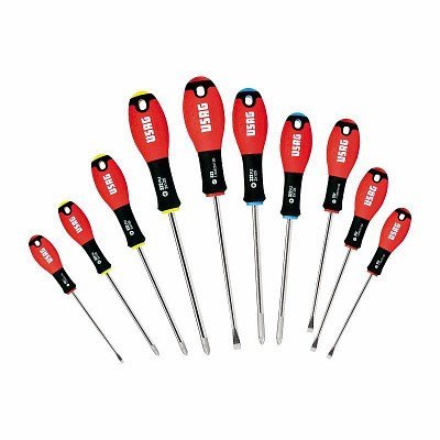 322 SH10 SERIE DI 10 GIRAVITI PER VITI CON INTAGLIO, IMPRONTA A CROCE PHILLIPS® E IMPRONTA A CROCE POZIDRIV®