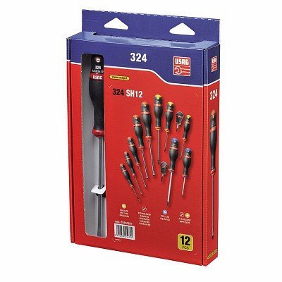 324 SH12 SERIE DI 12 GIRAVITI PER VITI CON INTAGLIO, IMPRONTA A CROCE PHILLIPS® E IMPRONTA A CROCE POZIDRIV® -SUPADRIV® - immagine 2
