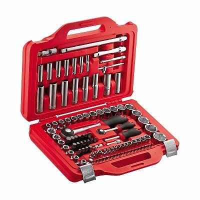 601 1/4-1/2 J100 ASSORTIMENTO IN CASSETTA MODULARE CON BUSSOLE ESAGONALI ED INSERTI PER AVVITATURA (100 PZ)