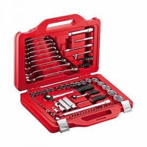 601 1/4-1/2 J82 ASSORTIMENTO IN CASSETTA MODULARE CON BUSSOLE ESAGONALI E CHIAVI COMBINATE (82 PZ)