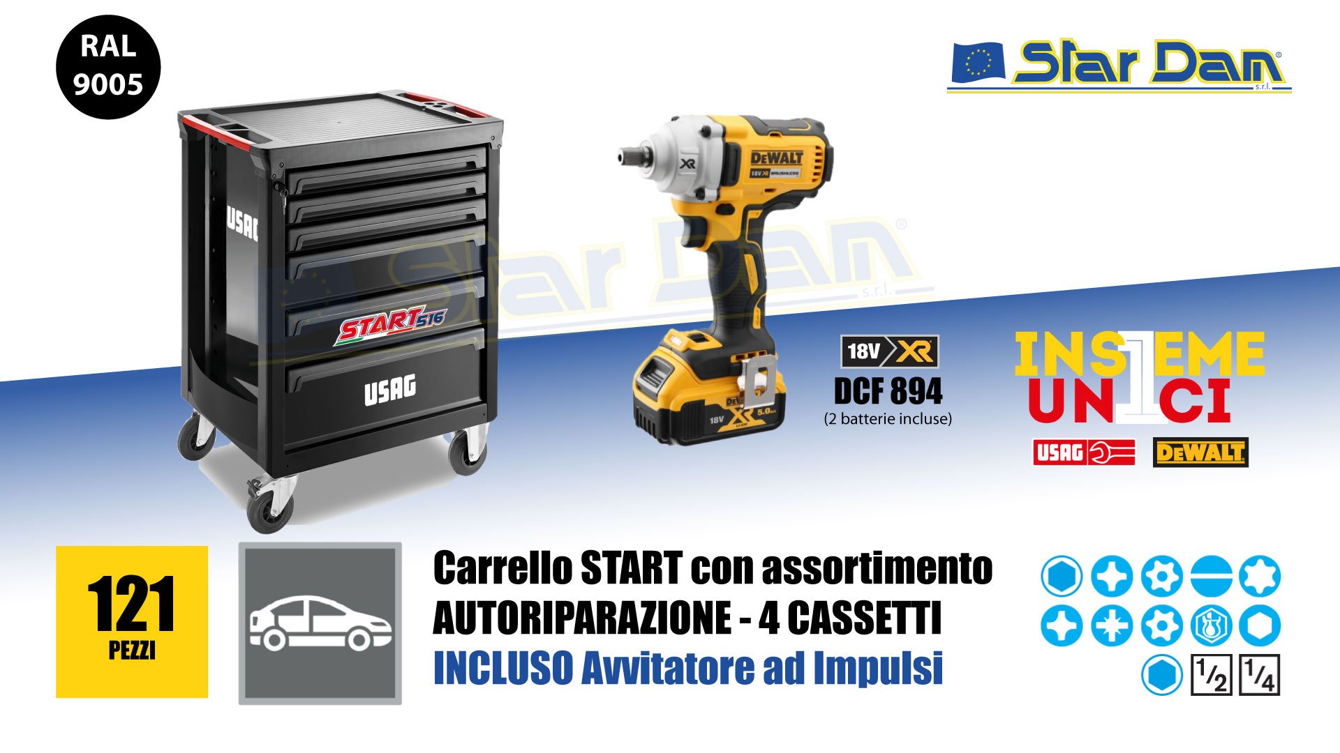 516 ST6UD-894 CARRELLO START CON ASSORTIMENTO AUTORIPARAZIONE (122 PZ) - immagine 5