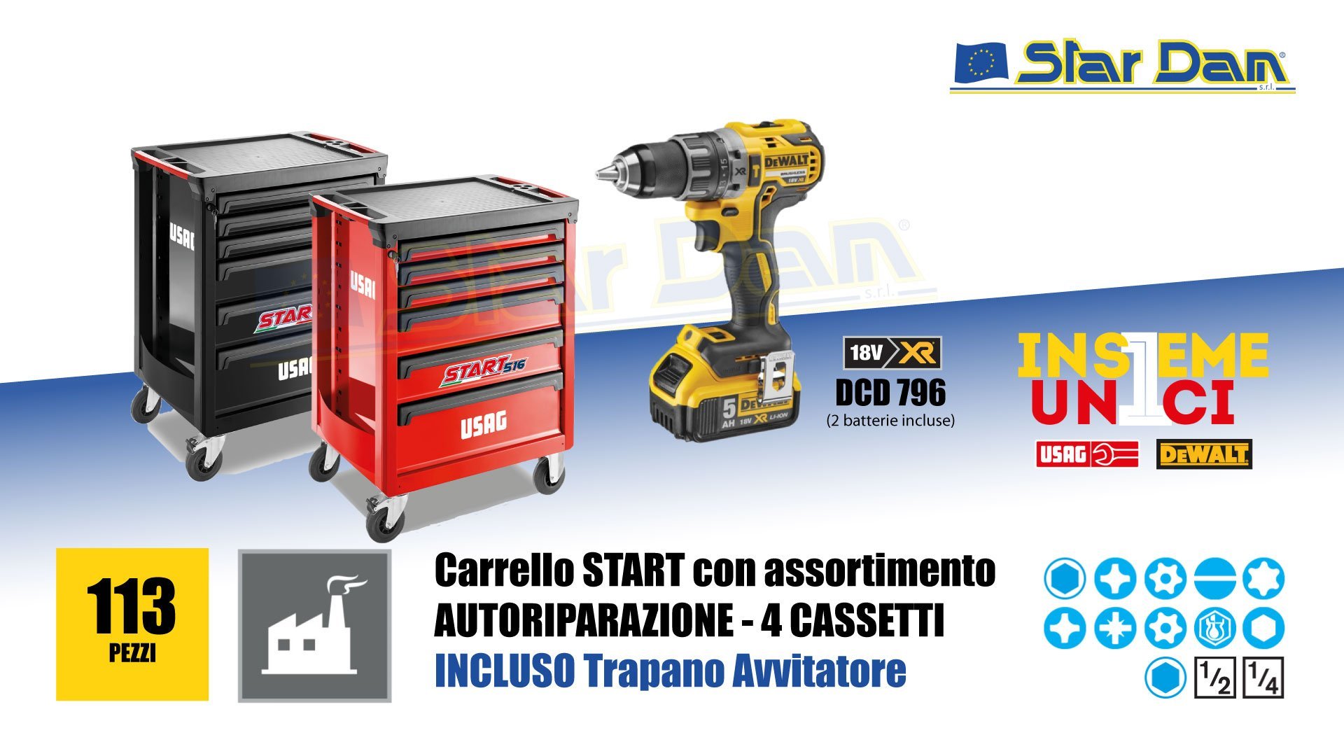 516 ST6UD-796 CARRELLO START CON ASSORTIMENTO MANUTENZIONE (113 PZ)