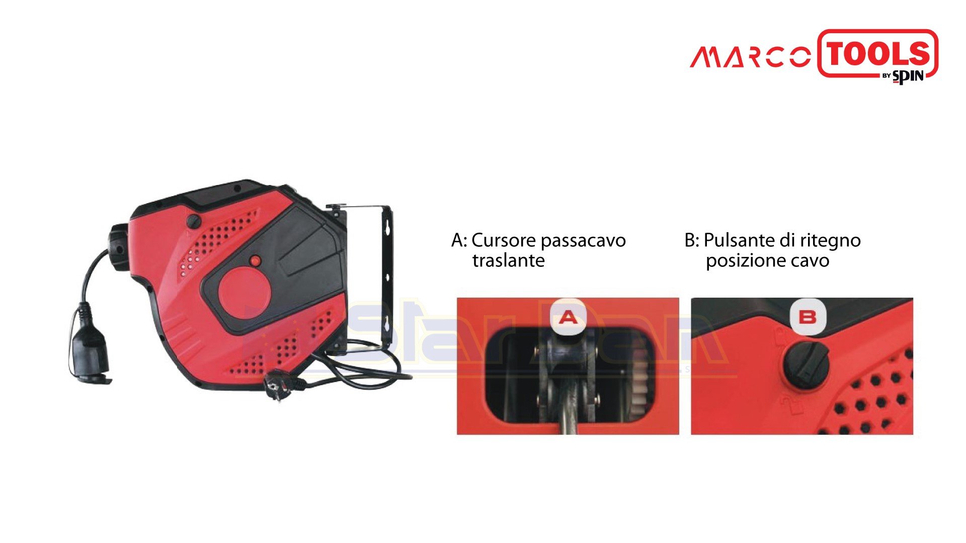 MARCO TOOLS AVVOLGICAVO ELETTRICO AUTOMATICO 15+1 MT