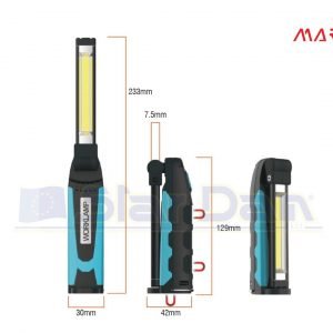 MARCO TOOLS LAMPADA 5W COB CON 2 ASSI GIREVOLI E TORCIA