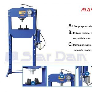MARCO TOOLS PRESSA PNEUMO-IDRAULICA DA 30 TON