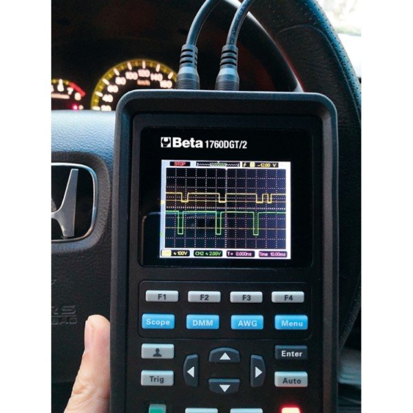 BETA MULTIMETRO DIGITALE AUTOMOTIVE PORTATILE CON OSCILLOSCOPIO A 2 CANALI E GENERATORE D'ONDA - immagine 2