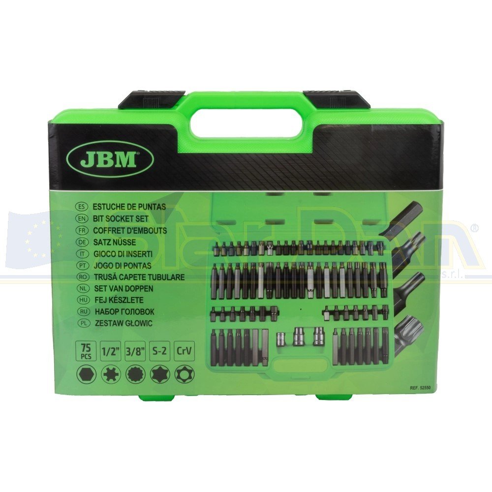 JBM VALIGETTA CON 75 CHIAVI PER VITI RIBE, XZN, TORX ANTIMANOMISSIONE E ESAGONALE - immagine 5