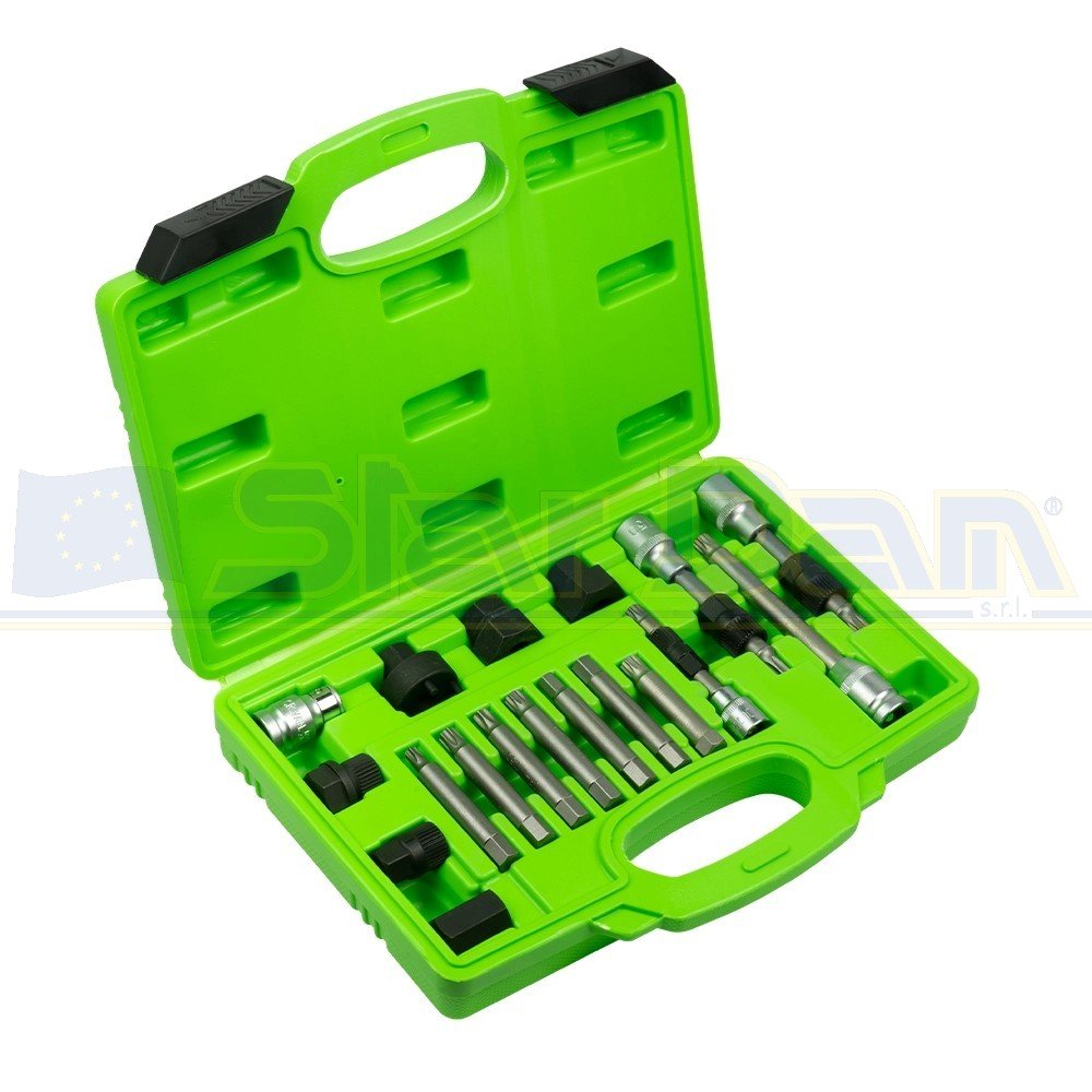 JBM KIT 18 PEZZI ESTRATTORE PULEGGE ALTERNATORE