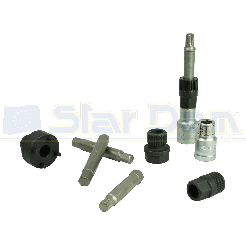 JBM KIT 18 PEZZI ESTRATTORE PULEGGE ALTERNATORE - immagine 4
