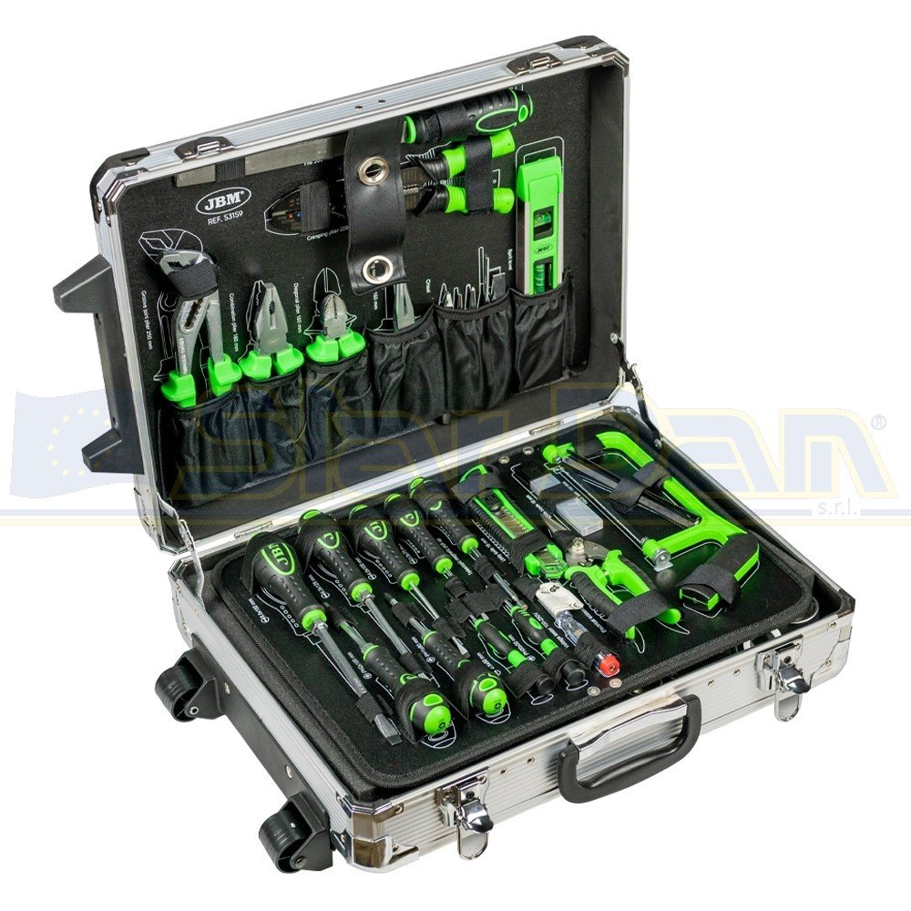 JBM VALIGETTA PORTAUTENSILI ALLUMINIO 159PCS