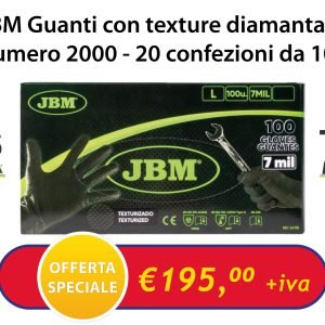 SCATOLA DA 100 PZ GUANTI NITRILE 7,0MIL (100 UNITÀ) DIAMANTATI