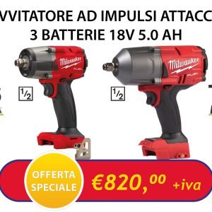 KIT MILWAUKEE M18 - 2 UTENSILI E 2 BATTERIE