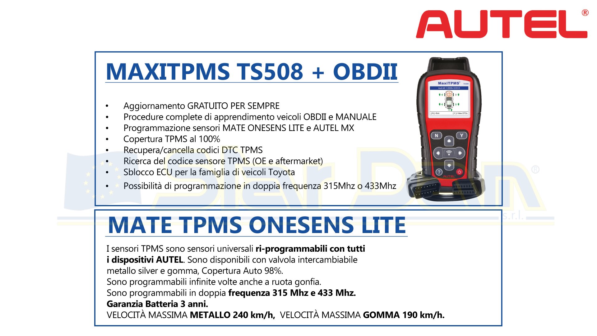 AUTEL MAXITPMS TS508 + 12 TPMS